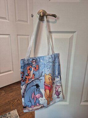 Winter pooh bear tote